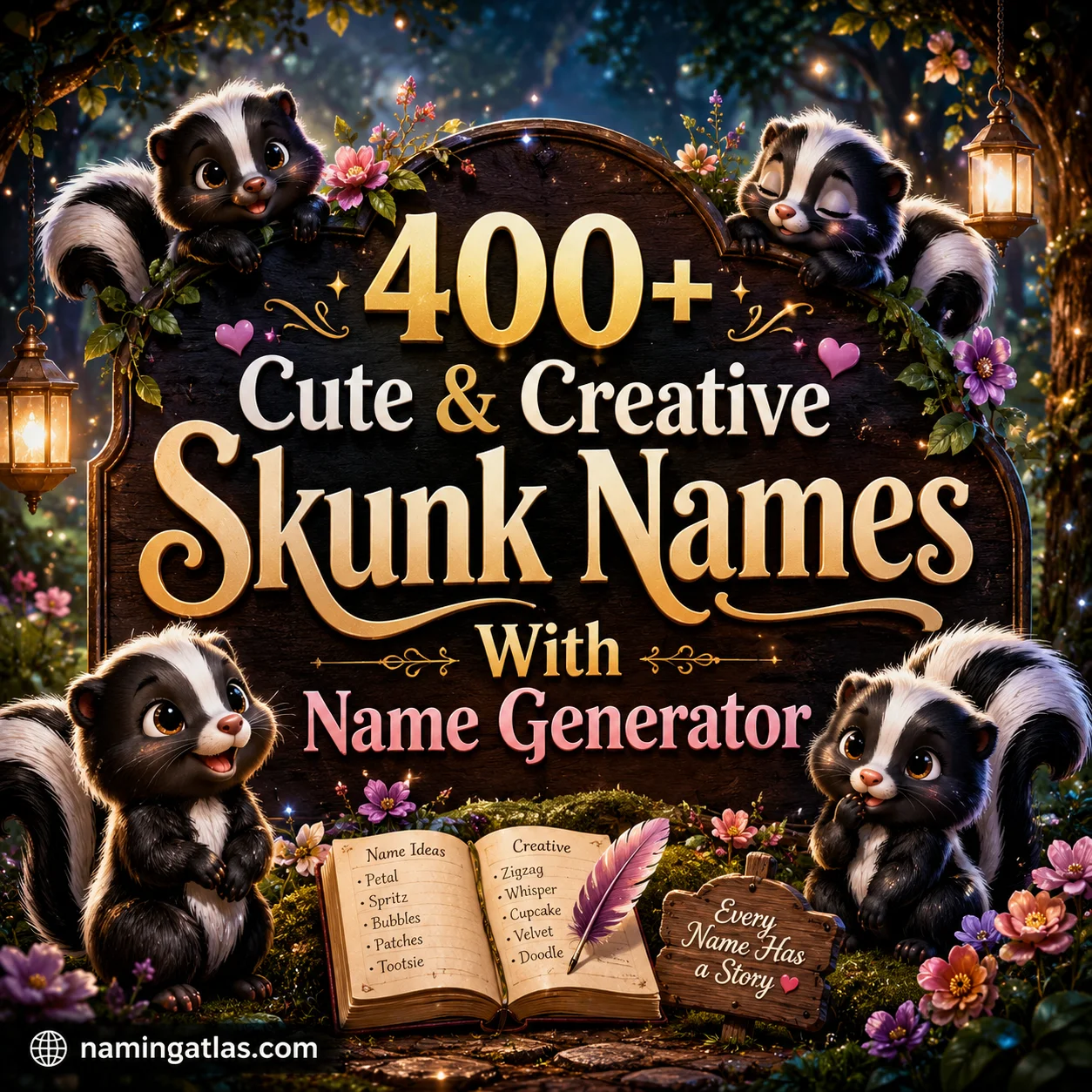 Cute & Creative Skunk Names With Name Generator