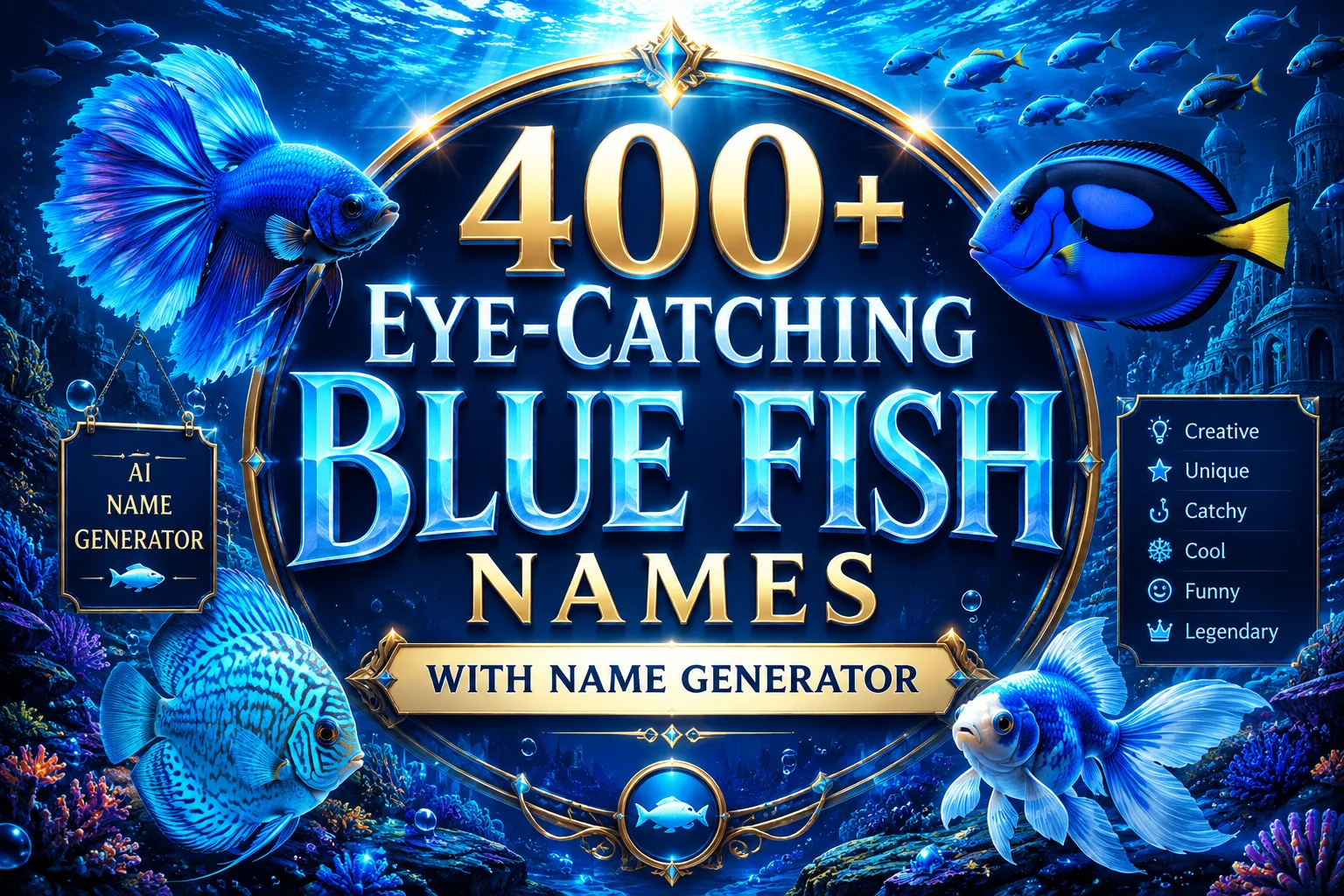 Eye-Catching Blue Fish Names With Name Generator