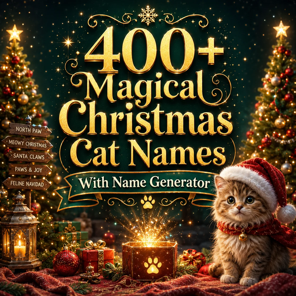 Magical Christmas Cat Names With Name Generator