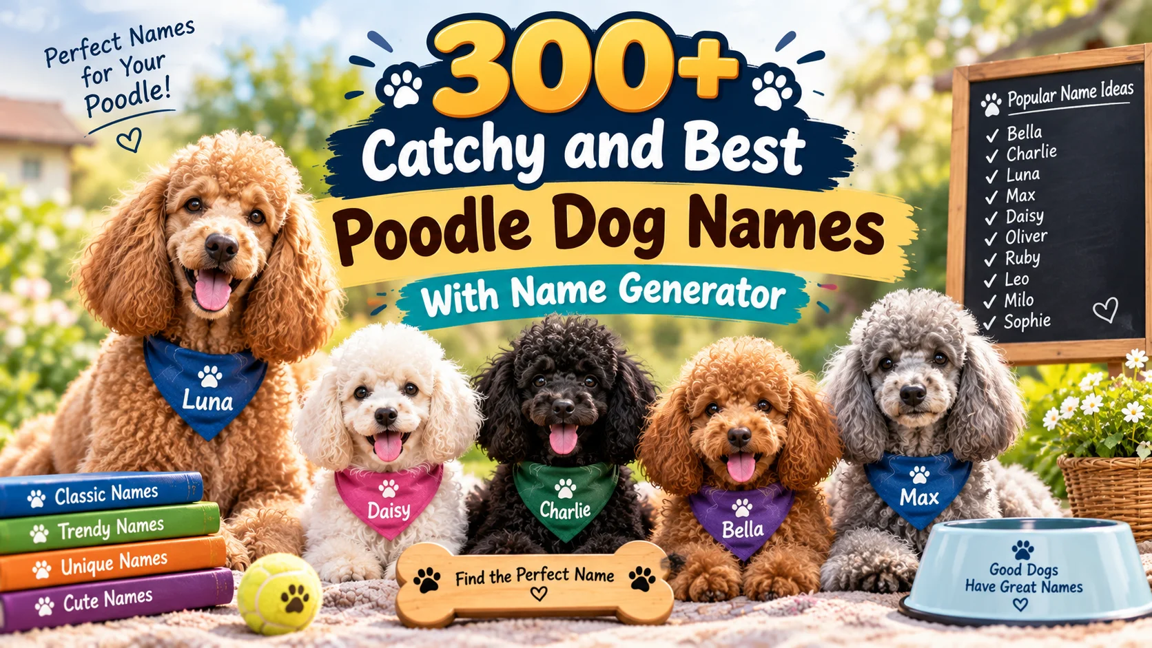 Catchy and Best Poodle Dog Names With Name Generator