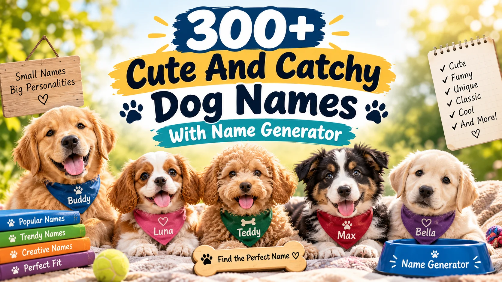 Cute And Catchy Dog Names With Name Generator