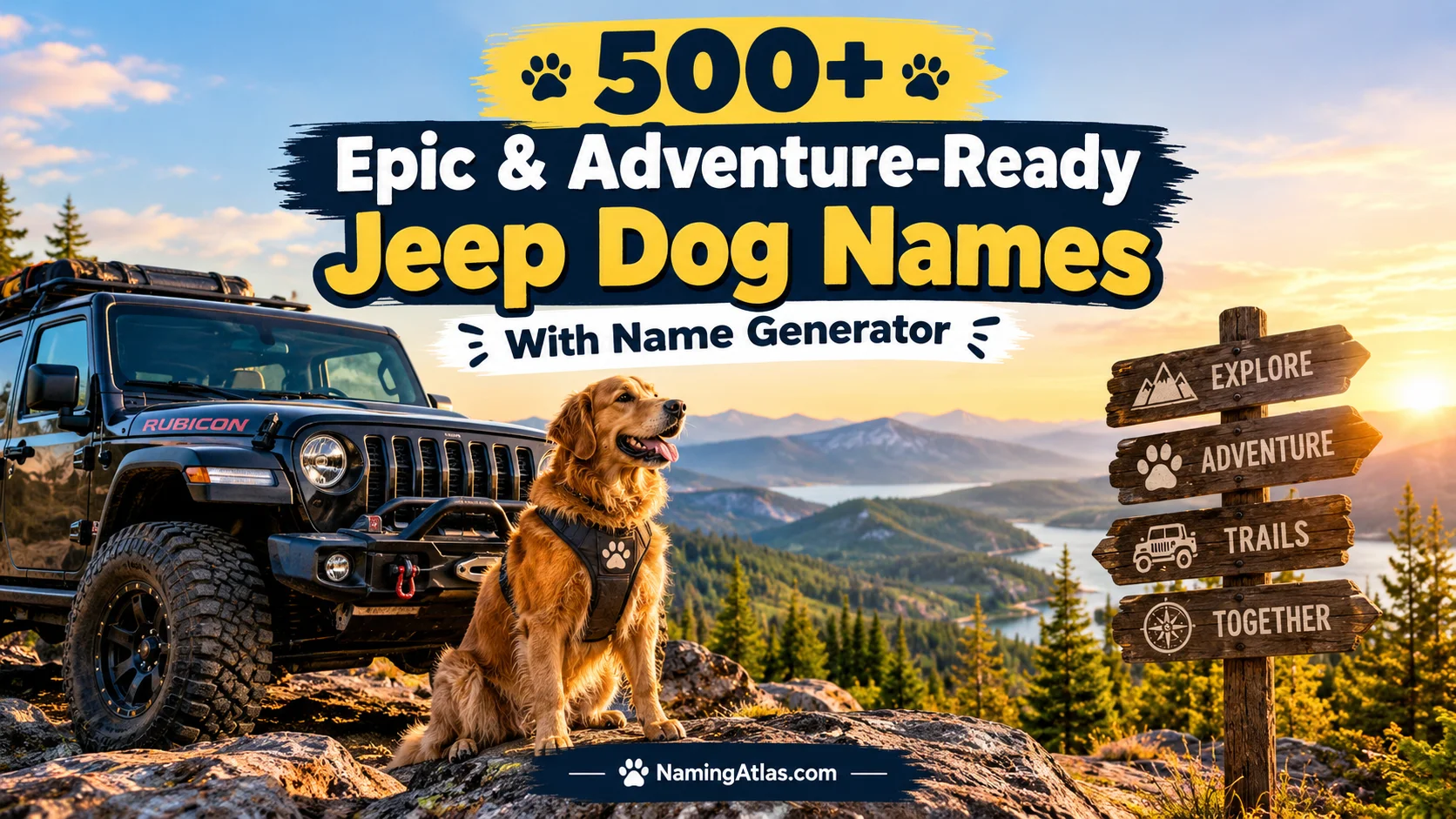 Epic & Adventure-Ready Jeep Dog Names With Name Generator
