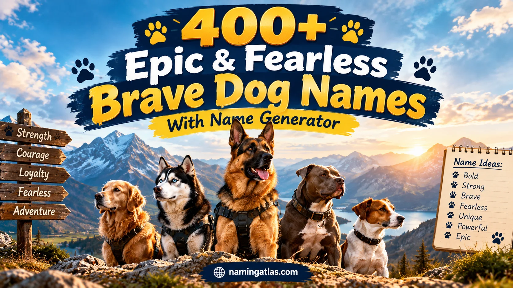 Epic & Fearless Brave Dog Names With Name Generator
