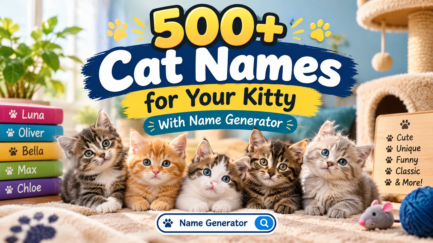 Cat Names for Your Kitty With Name Generator