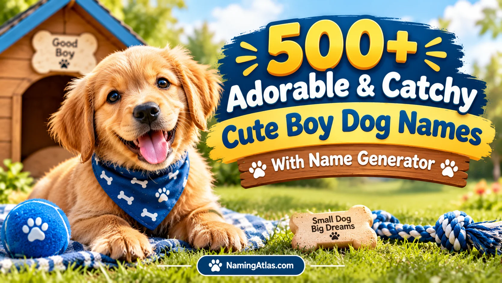 Adorable & Catchy Cute Boy Dog Names With Name Generator