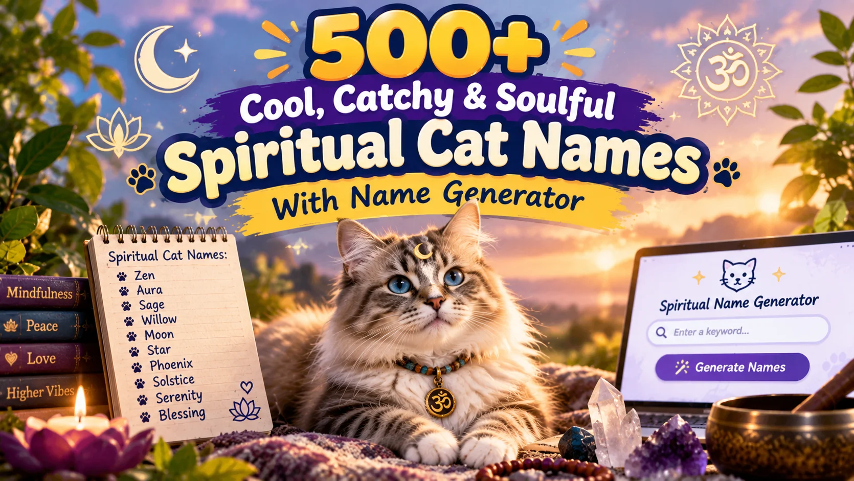 Cool, Catchy & Soulful Spiritual Cat Names With Name Generator
