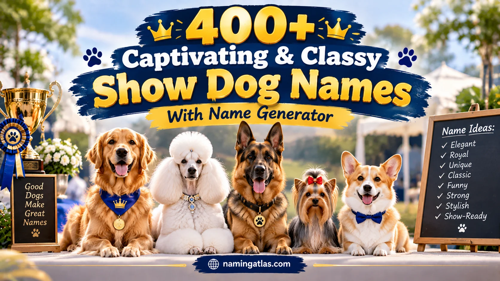 Captivating & Classy Show Dog Names With Name Generator