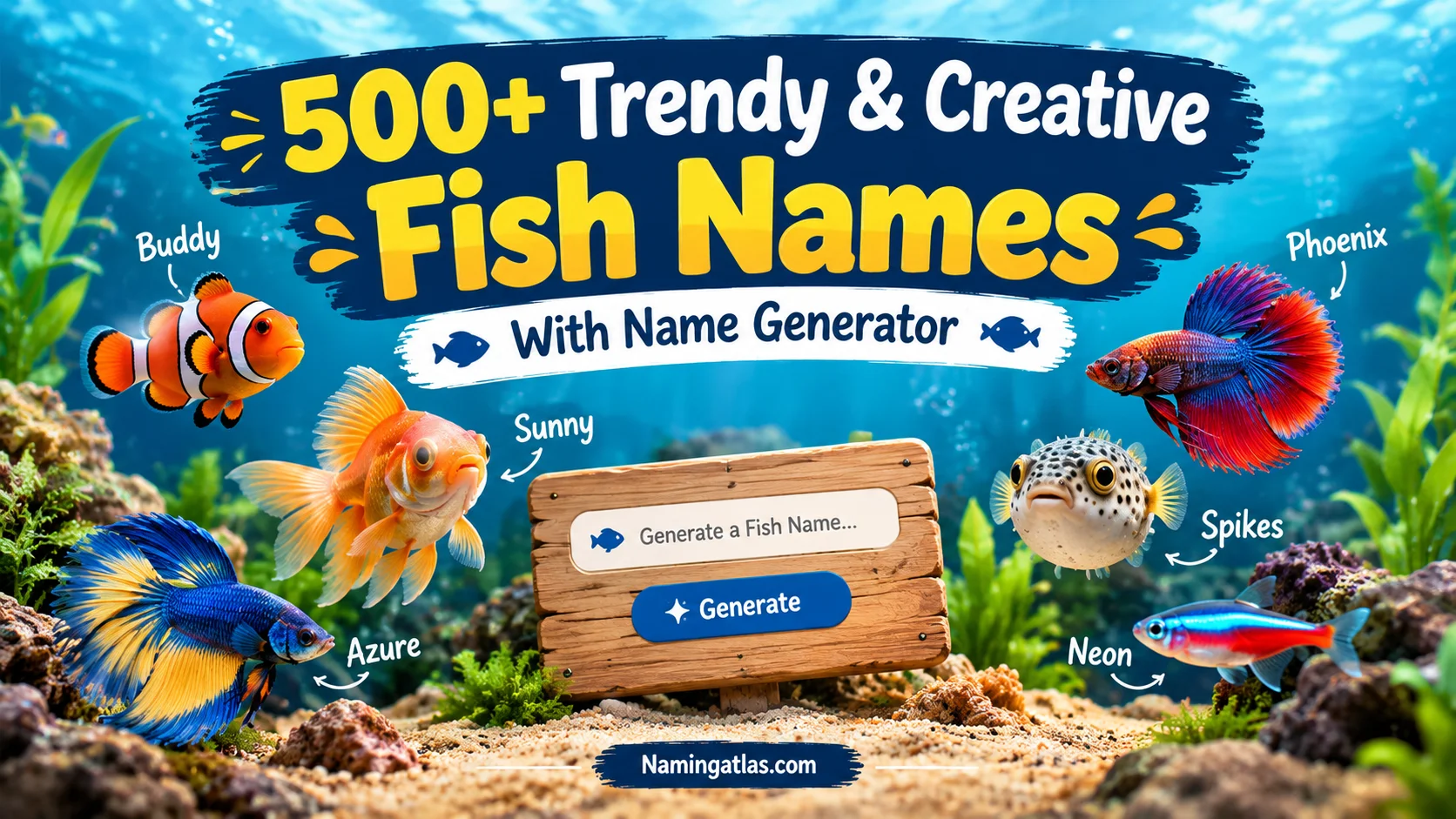 Trendy & Creative Fish Names With Name Generator