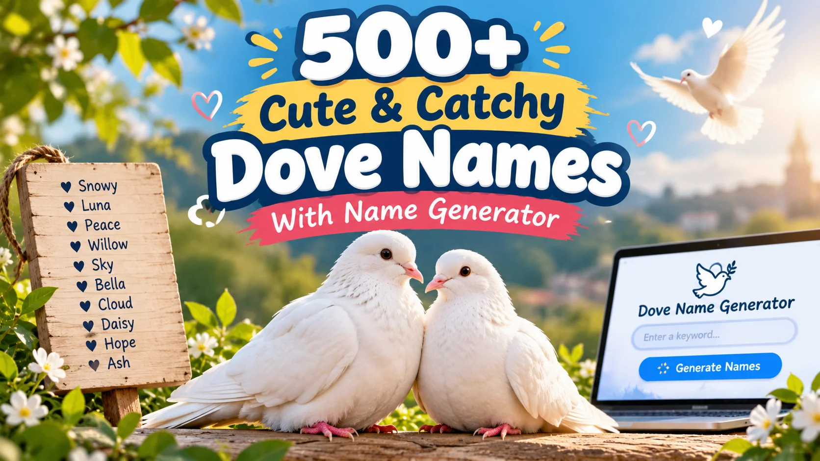 Cute & Catchy Dove Names With Name Generator