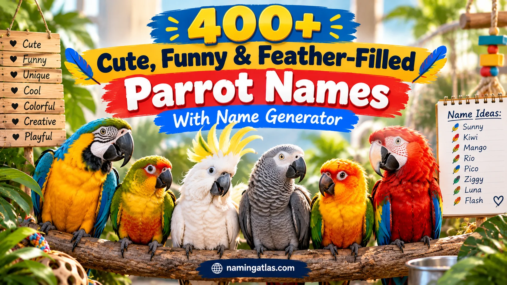 Cute, Funny & Feather-Filled Parrot Names With Name Generator