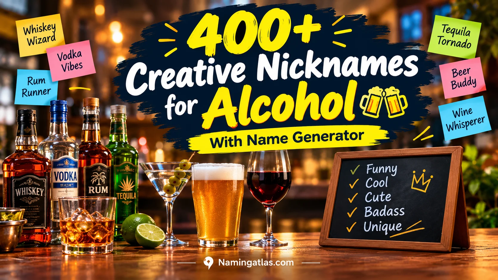 Creative Nicknames for Alcohol With Name Generator