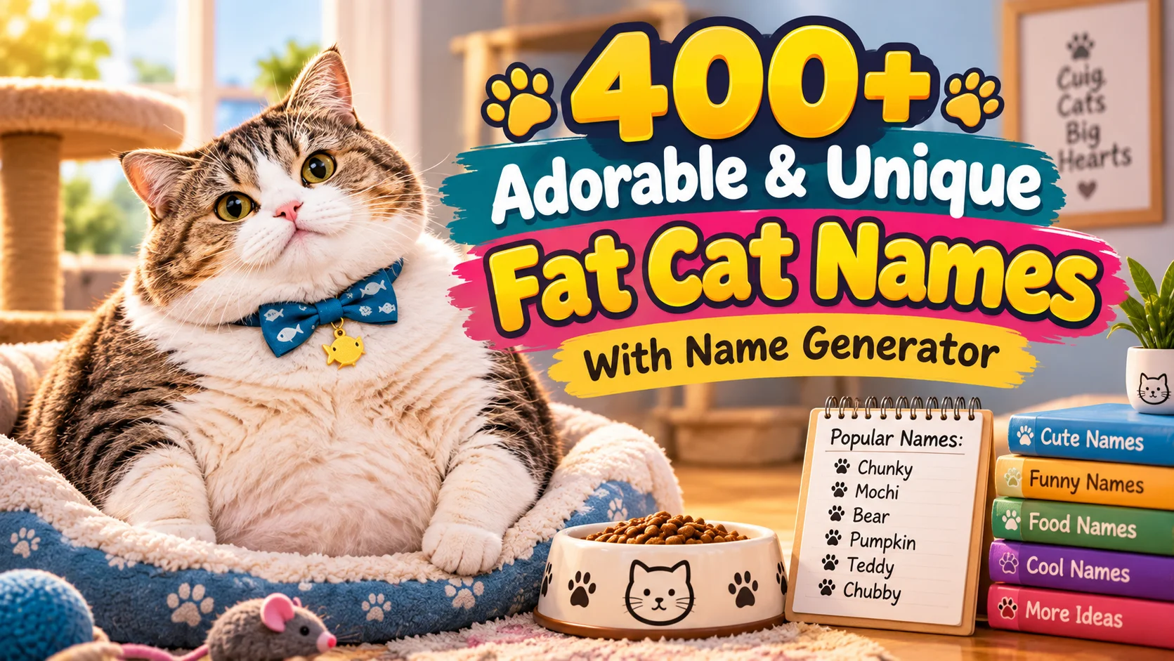 Adorable & Unique Fat Cat Names With Name Generator